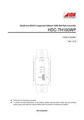 IDK HDC-TH100WP User Manual