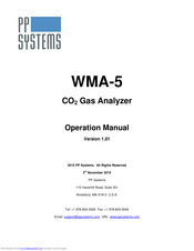 PP Systems WMA-5 Operation Manual