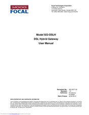Focal 922-DSLH User Manual