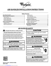 Whirlpool WAHMS Installation Instructions And Owner's Manual