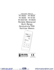 Hanna Instruments HI 9033 Instruction Manual