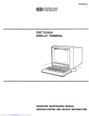 Control Data Corporation CDC CC63X Hardware Maintenance Manual