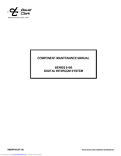 David Clark 9100 SERIES Maintenance Manual