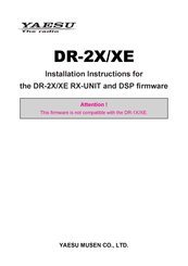 Yaesu DR-2X Installation Instructions Manual