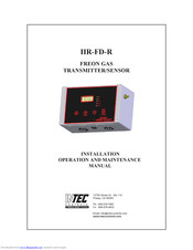 Intec Controls IIR-FD-R Installation, Operation And Maintenance Manual