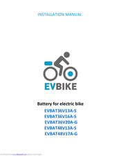EVBIKE EVBAT48V13A-S Installation Manual
