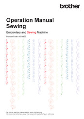 Brother 882-W30 Operation Manuals