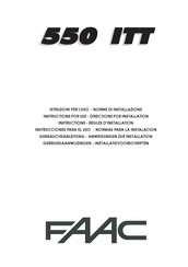 FAAC 550 ITT Instructions For Use Manual