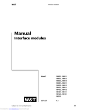 W&T 18402 Manual