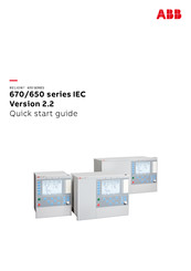 ABB Relion 670 series Quick Start Manual