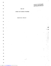 Epson MX-100 Operation Manual