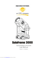 High End Systems SolaFrame 3000 User Manual