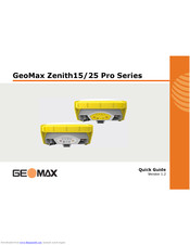 GeoMax Zenith25 Pro Quick Manual