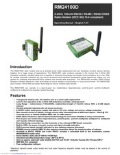 Infiniteq RM24100D Operating Manual