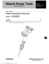 Hitachi H 65SD3 Service Manual
