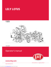 Lely LOTUS 1325 Operator's Manual