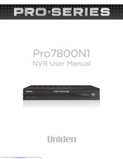 Uniden Pro7800N1 User Manual