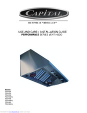 Capital PSVH48 Use And Care & Installation Manual