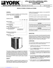 York H1DS060 Installation Instruction