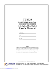 TC Communications TC1720 User Manual
