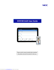 Nec SV9100 User Manual