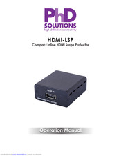 PhD Solutions HDMI-LSP Operation Manuals