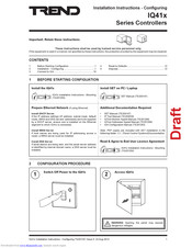Trend IQ41 Series Installation Instructions Manual