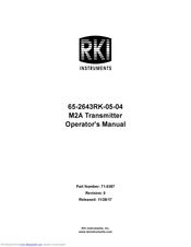 RKI M2A Operator's Manual