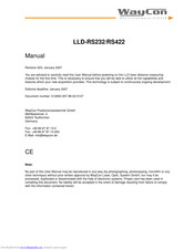Waycon LLD-RS232 User Manual