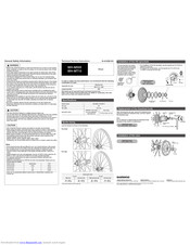 Shimano WH-MT15 Technical Service Instruction
