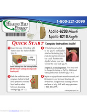 Hearing Help Express Apollo-6200 Hawk Quick Start Manual