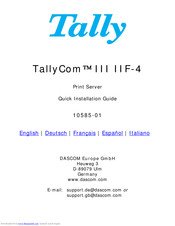 Dascom TallyCom III IIF-4 Quick Installation Manual