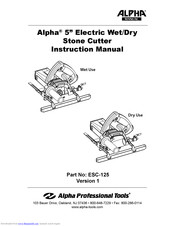 Alpha ESC-125 Instruction Manual