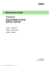 NEC Express5800/E120f-M Maintenance Manual