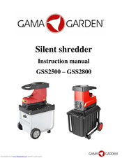 Gama Garden GSS2800 Instruction Manual