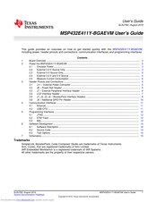 Texas Instruments MSP432E411Y-BGAEVM User Manual