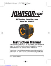 Johnson Level & Tool 40-6603 Instruction Manual