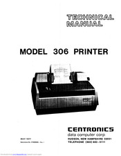 Centronics 306 Technical Manual