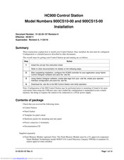 Honeywell 900CS15-00 Installation Manual