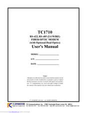 TC Communications TC1710 User Manual