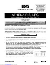 Robinson Willey ATHENA R.S. A99011 User Operating Instructions