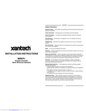 Xantech MRKP1 Installation Instructions Manual