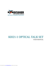 Kingfisher KI021-1 User Manual