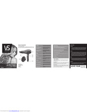 Vs Sassoon AC PRO TWIST VSD270A Instruction Booklet