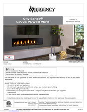 Regency City Series CB72E Series Owners & Installation Manual