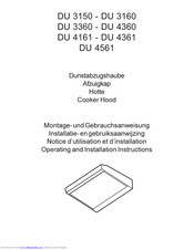 AEG DU 3150 Operating And Installation Instructions