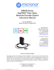 Micronor MR430 Series Instruction Manual
