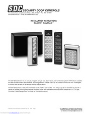 SDC EntryCheck 931-KP-4U Installation Instructions Manual