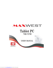 MaxWest TAB-7270K User Manual