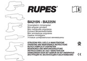 Rupes BA215N Operating And Maintenance Instructions Manual